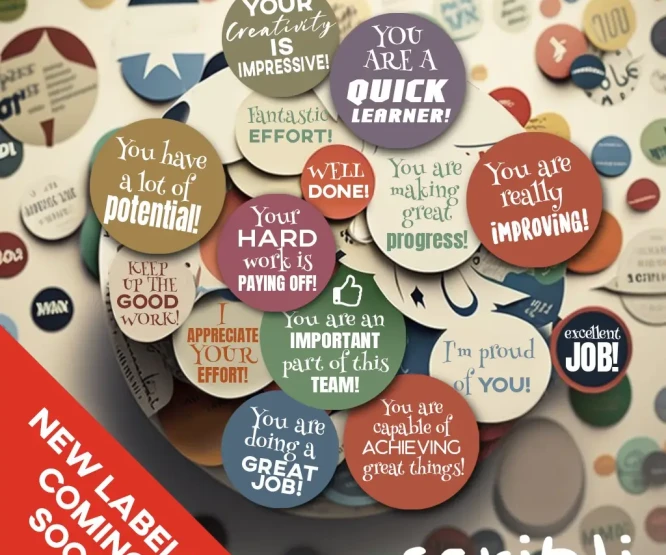 self-adhesive stickers from Scribli.co.uk